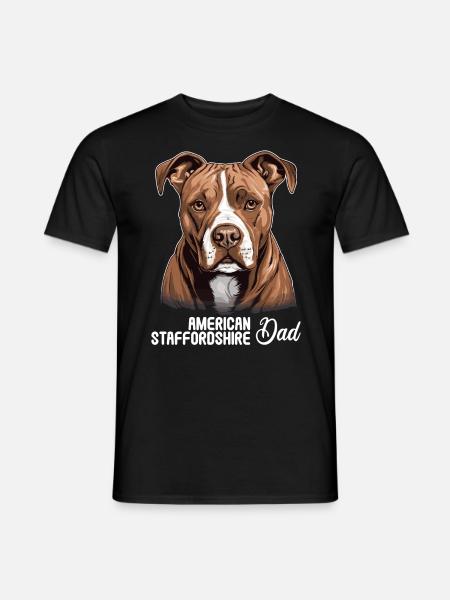 Dog American Staffordshire - Men's T-Shirt - black