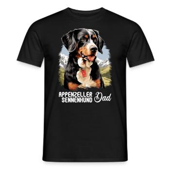 Chien Appenzeller Chien de montagne - T-shirt homme - noir - Devant - AI Model Male 178 light (178cm)