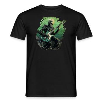 Gitarristen-tshirt E-Gitarren-Saiten - Männer T-Shirt - Schwarz - Vorne - AI Model Male 178 light (178cm)