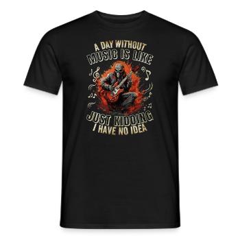 Gitarristen E-Gitarren lustige Sprüche - Männer T-Shirt - Schwarz - Vorne - AI Model Male 178 light (178cm)