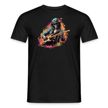 Gitarristen Akustik-Gitarre Country-Musik - Männer T-Shirt - Schwarz - Vorne - AI Model Male 178 light (178cm)