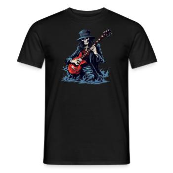 Gitarristen-tshirt E-Gitarren-Saiten - Männer T-Shirt - Schwarz - Vorne - AI Model Male 178 light (178cm)