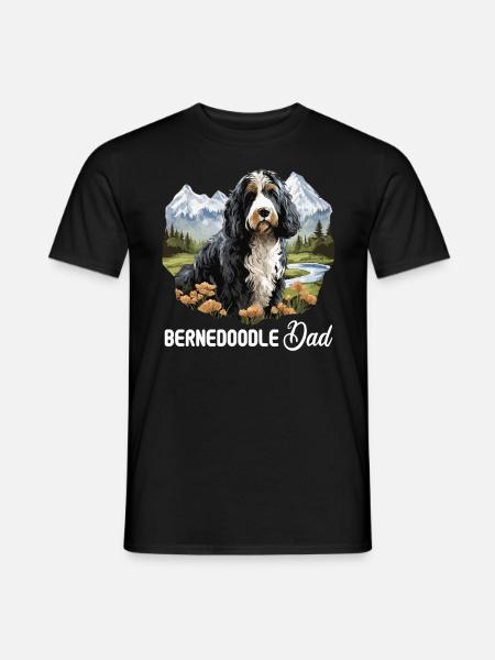 Dog Bernedoodle - Men's T-Shirt - black