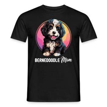 Dog Bernedoodle - Men's T-Shirt - black - Front - AI Model Male 178 light (178cm)