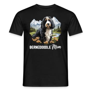 Dog Bernedoodle - Men's T-Shirt - black - Front - AI Model Male 178 light (178cm)