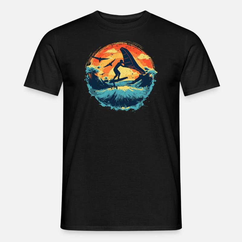 Wingfoil-Surfer Wingfoiling-Board Hydrofoil - Männer T-Shirt - Schwarz