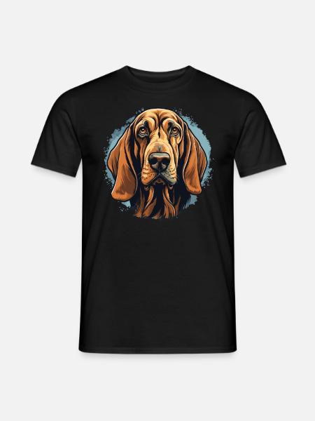 Hund Bloodhound - Männer T-Shirt - Schwarz