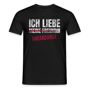 Break Dance Ich Liebe Zeitvertreib Hobby - Männer T-Shirt - Schwarz - Vorne - AI Model Male 178 light (178cm)