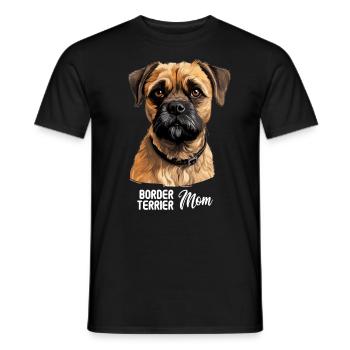 Chien Border Terrier - T-shirt homme - noir - Devant - AI Model Male 178 light (178cm)