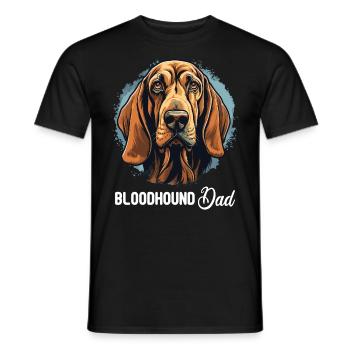 Hund Bloodhound - Männer T-Shirt - Schwarz - Vorne - AI Model Male 178 light (178cm)