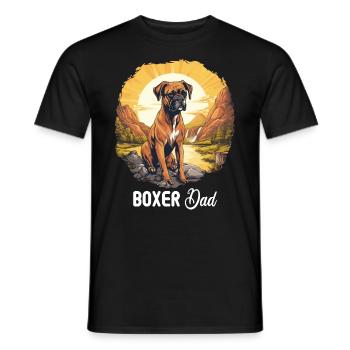 Dog Boxer - Men's T-Shirt - black - Front - AI Model Male 178 light (178cm)