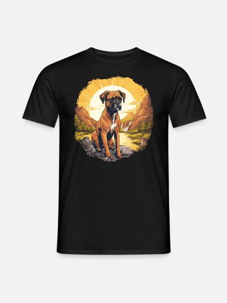Chien Boxer - T-shirt homme - noir