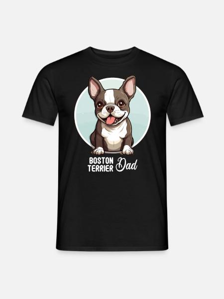 Dog Boston Terrier - Men's T-Shirt - black