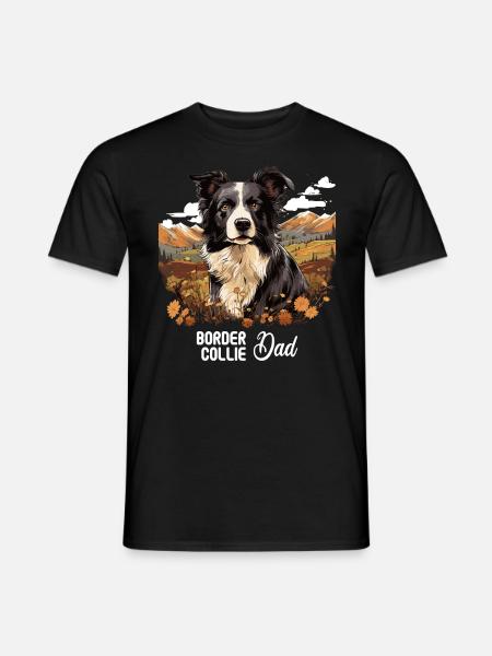 Dog Border Collie - Men's T-Shirt - black