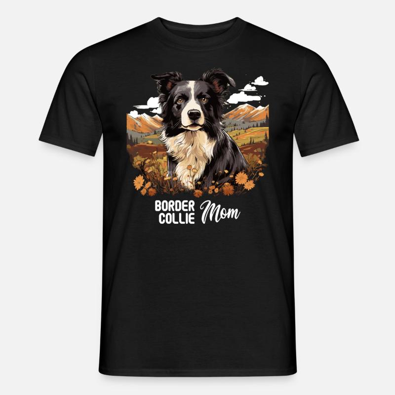 Hund Border Collie - Männer T-Shirt - Schwarz