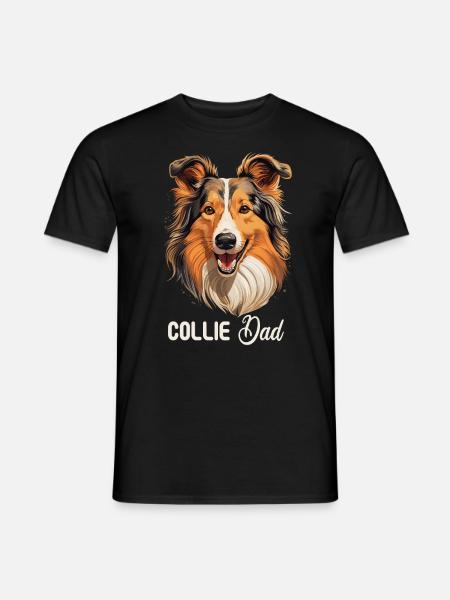 Dog Collie - Men's T-Shirt - black