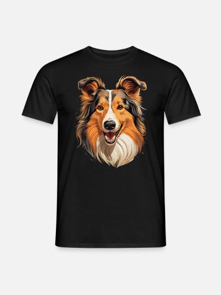 Hund Collie - Männer T-Shirt - Schwarz