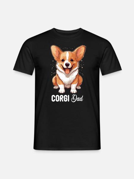 Dog Corgi - Men's T-Shirt - black