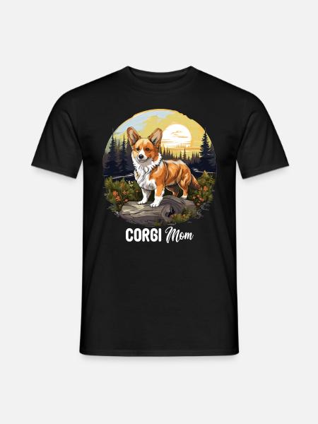 Koiran corgi - Miesten T-paita - musta