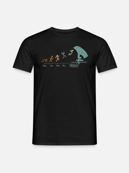 Week-end Wingfoil Surfer Wingfoil Hydrofoil - T-shirt homme - noir