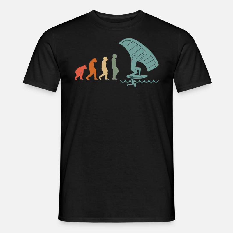 Wingfoil-Surfer Wingfoiling Hydrofoil Evolution - Männer T-Shirt - Schwarz