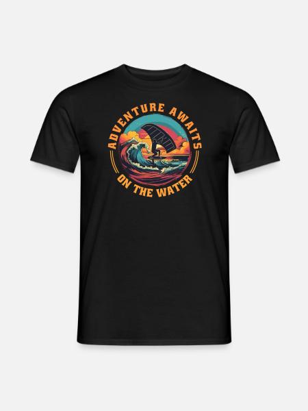 Wingfoil-Surfer Wingfoiling-Board Kitefoil Sprüche - Männer T-Shirt - Schwarz