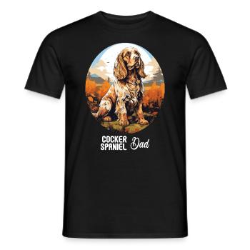Épagneul Dog Cocker - T-shirt homme - noir - Devant - AI Model Male 178 light (178cm)