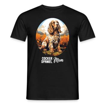 Épagneul Dog Cocker - T-shirt homme - noir - Devant - AI Model Male 178 light (178cm)