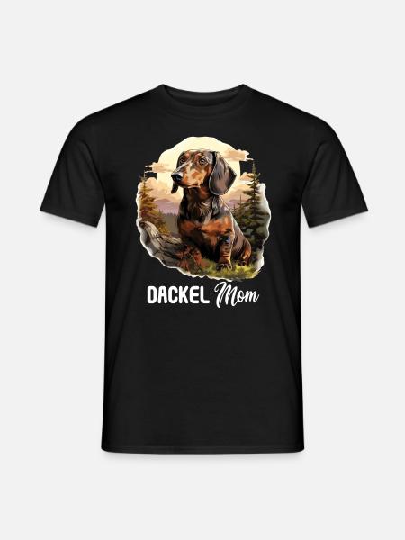 Chien teckel - T-shirt homme - noir