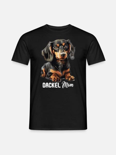 Hund Dackel - Männer T-Shirt - Schwarz