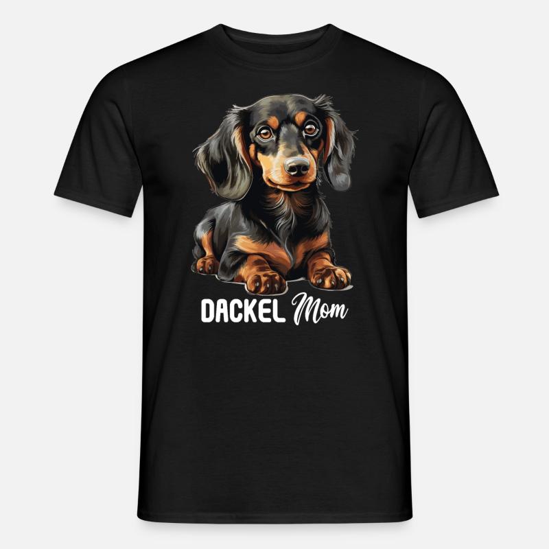 Hund Dackel - Männer T-Shirt - Schwarz