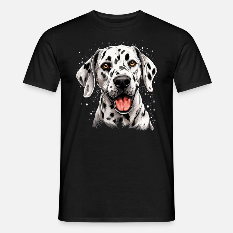 Hund Dalmatiner - Männer T-Shirt - Schwarz