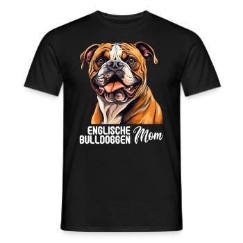 Hund Englische Bulldogge - Männer T-Shirt - Schwarz - Vorne - AI Model Male 178 light (178cm)