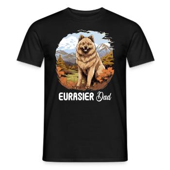 Dog Eurasier - Men's T-Shirt - black - Front - AI Model Male 178 light (178cm)