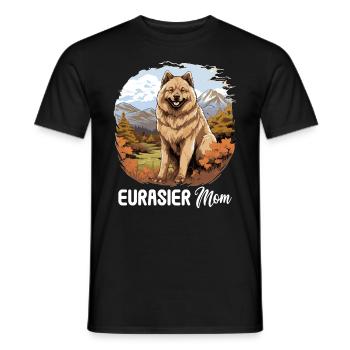 Dog Eurasier - Men's T-Shirt - black - Front - AI Model Male 178 light (178cm)
