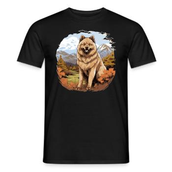 Dog Eurasier - Men's T-Shirt - black - Front - AI Model Male 178 light (178cm)