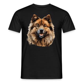 Dog Eurasier - Men's T-Shirt - black - Front - AI Model Male 178 light (178cm)