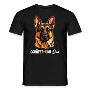 Dog Shepherd - Men's T-Shirt - black - Front - AI Model Male 178 light (178cm)