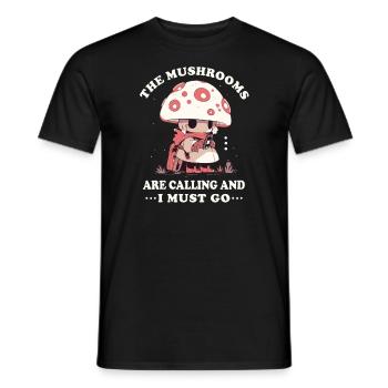 champignons, cueilleurs de champignons, champignons, producteurs, champignons drôles - T-shirt homme - noir - Devant - AI Model Male 178 light (178cm)