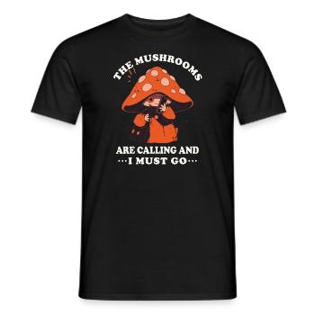 champignons, cueilleurs de champignons, champignons, producteurs, champignons drôles - T-shirt homme - noir - Devant - AI Model Male 178 light (178cm)