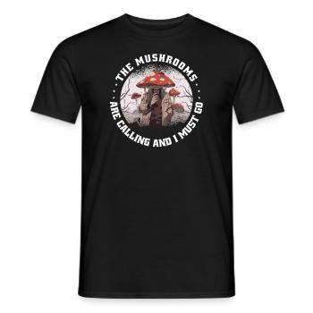 Champignons Cueilleur de champignons RPG-Occulte-Gothique champignons champignons - T-shirt homme - noir - Devant - AI Model Male 178 light (178cm)