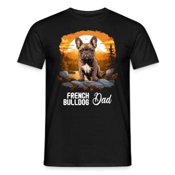 Hund French Bulldog - Männer T-Shirt - Schwarz - Vorne - AI Model Male 178 light (178cm)