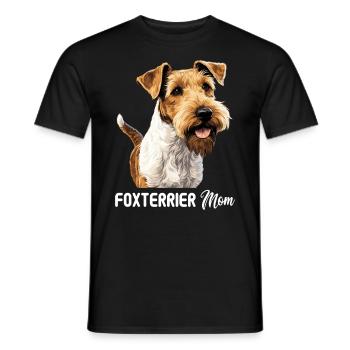 Dog Fox Terrier - Men's T-Shirt - black - Front - AI Model Male 178 light (178cm)