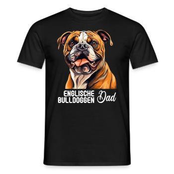 Chien Bouledogue anglais - T-shirt homme - noir - Devant - AI Model Male 178 light (178cm)