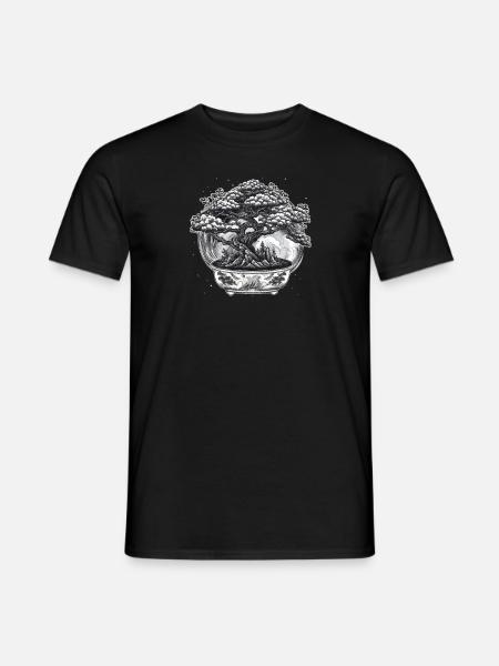 Bonsaibaum Bonsai-Baum Blumentopf Vintage Bonsai - Männer T-Shirt - Schwarz