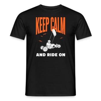 Strand-Kite Windracer Land-Kite Kite-Strandsegler - Männer T-Shirt - Schwarz - Vorne - AI Model Male 178 light (178cm)