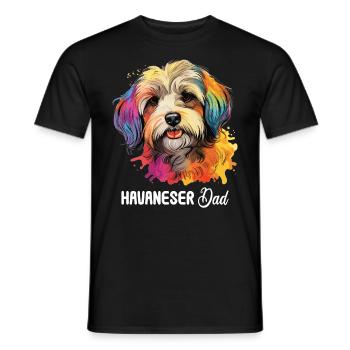 Chien Bichon Havanais - T-shirt homme - noir - Devant - AI Model Male 178 light (178cm)