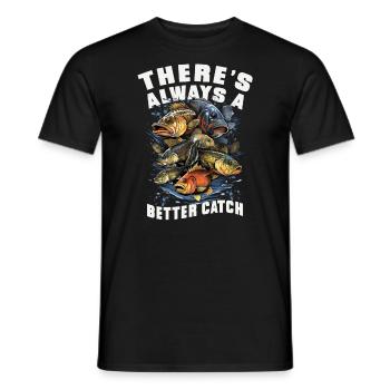 Angler Kayak Fishing Boat Funny Sayings - Men's T-Shirt - black - Front - AI Model Male 178 light (178cm)