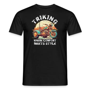 Trike Trike Rider Motor Trike Funny Trike Bike - Men's T-Shirt - black - Front - AI Model Male 178 light (178cm)