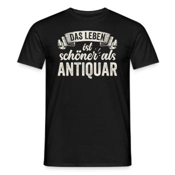 Lustige Antiquar Bücher Antiquitäten Sammlerstücke - Männer T-Shirt - Schwarz - Vorne - AI Model Male 178 light (178cm)